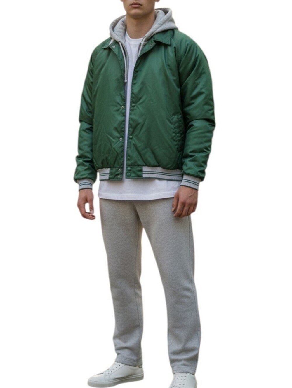 Cabela's Forest Green Snap-Front Bomber Jacket. Size Large Tall.